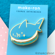 Load image into Gallery viewer, Makoron | Mako Shark Pin (FLAWED)