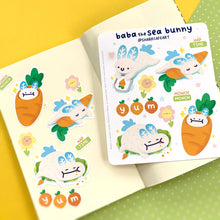 Load image into Gallery viewer, &#39;baba the sea bunny&#39; Stationery Sticker Sheet