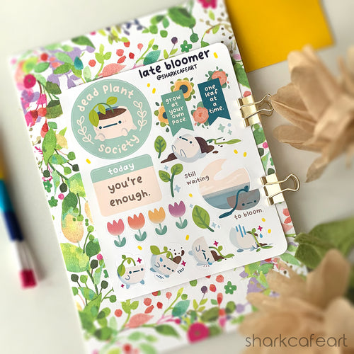 'late bloomer' Stationery Sticker Sheet