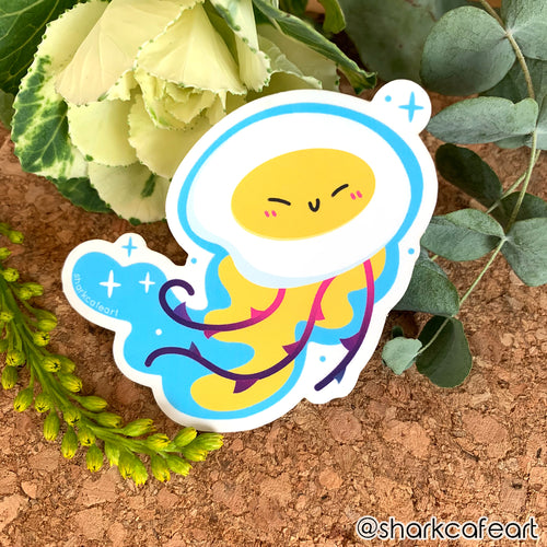 Egg Yolk Jellyfish CLEAR MATTE Sticker