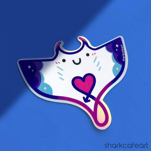 Cosmic Devil Ray HOLO VINYL Sticker