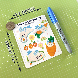 'carrots' Alphabet Stationery Sticker Sheet