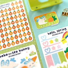 Load image into Gallery viewer, &#39;baba the sea bunny&#39; Stationery Sticker Sheet