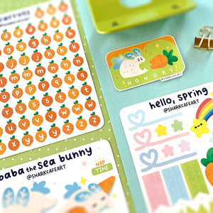 'baba the sea bunny' Stationery Sticker Sheet
