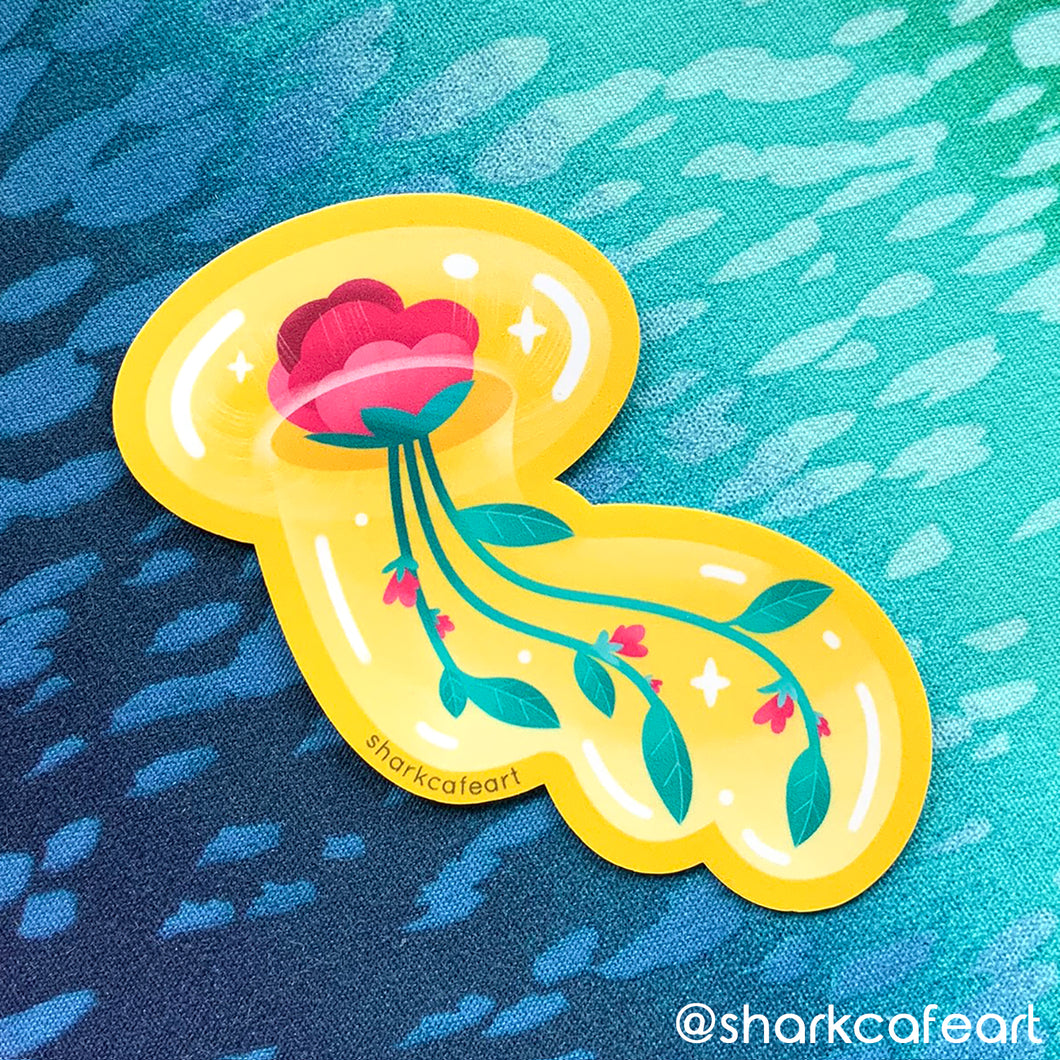 Jellyfish Bloom MATTE VINYL Sticker
