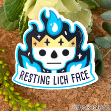 Load image into Gallery viewer, Resting Lich Face MATTE VINYL Sticker