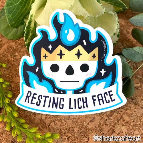 Resting Lich Face MATTE VINYL Sticker