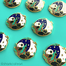 Load image into Gallery viewer, Lunar Otter Pin (FLAWED)