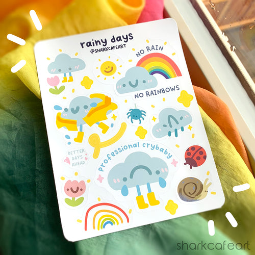 'rainy days' Stationery Sticker Sheet