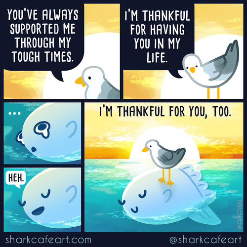 Thankful Emotional Support Mola Seagull Print