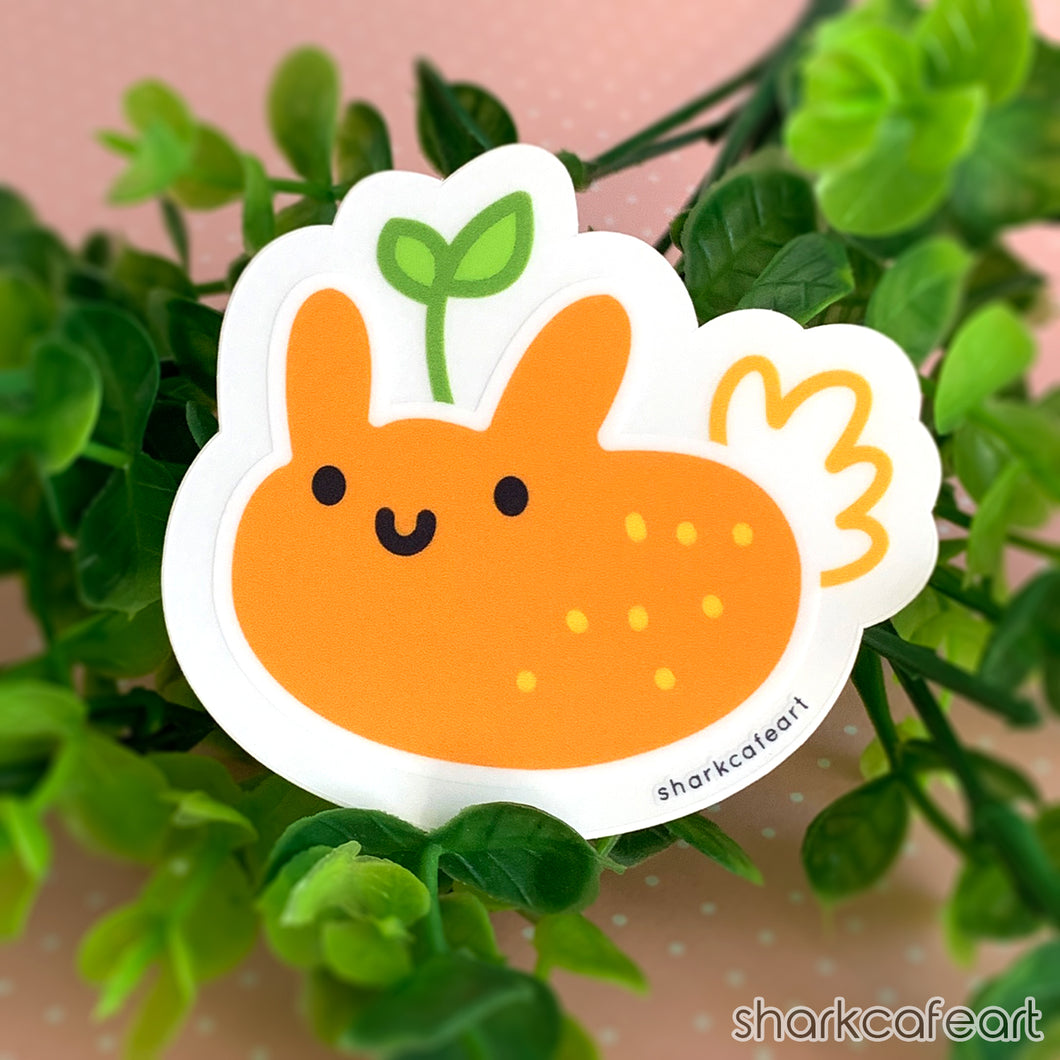 Orange Peel Nudibranch | Nudi Fruities CLEAR MATTE Sticker